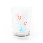 ヨコガオがモットーの雨のちハートで草 Water Glass :front