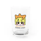 漢字キャラクターあめかちゃんのうーかちゃん close-up Water Glass :front