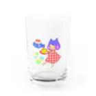 ウメシロップ＊のりんとおさかなさん・パンケーキの日 Water Glass :front