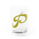 保護猫支援ショップ・パール女将のお宿のイニシャルP Water Glass :front