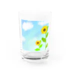 Lily bird（リリーバード）の青空とひまわり グラス前面