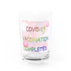 でおきしりぼ子の実験室のCOVID-19ワクチン済み(絵入り) Water Glass :front