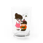 ごぼうのD.D.くんとモコちゃん(あそばれ) Water Glass :front