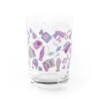 sachiko2004shopのブルーレトロガール Water Glass :front