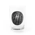 ハヤシ屋のスイカ好き -monochrome Water Glass :front