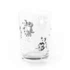 向日葵きのこの容量を教えてくれる猫グラス Water Glass :front