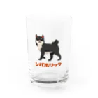 しばじるしデザインのシバホリック（黒） Water Glass :front