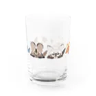 BeArtSuzumaruのぺたんこ犬科横 Water Glass :front