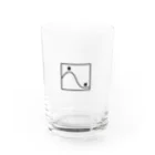 おすし屋さんの躁鬱グラフ黒 Water Glass :front