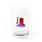 下手絵屋さんの溶けながら謝る宇宙人 Water Glass :front