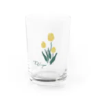 tulipの白地　tulip Water Glass :front