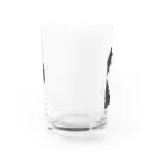 あるじ屋の巻き尾の片パンダ犬 Water Glass :front