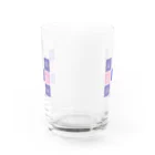 TSUBAME WORKSのTsubame face/purple-pink Water Glass :front