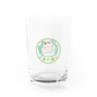 梅ヶ島温泉　湯の華の湯の華ロゴ（三毛猫のみーちゃん） グラス前面