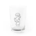 シカトコの花冠と犬とハグ2 Water Glass :front