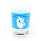 Chiyo.Wan(🐕🕊️のお店)のなに飲む？もふもふわんこグラス(クールカラー) Water Glass :front