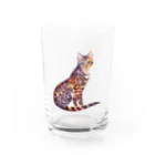 はるさめ商店のベンガル猫 Water Glass :front