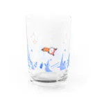 Achiとハトとみんなの店のたゆたういつもぶんぐグラス Water Glass :front