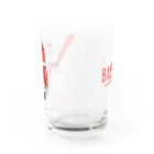 キッチュのベースボールパンダ　レッド Water Glass :front