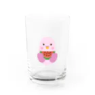 ピョコの雑貨屋のインコとスイカ Water Glass :front