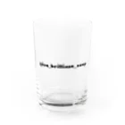 izu＿brilliantのモノトーンロゴ Water Glass :front