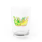 BeArtSuzumaruのトンボラゴン黄色&黄緑 Water Glass :front