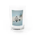 hanapinのかきごおりin猫。（BLUE） Water Glass :front