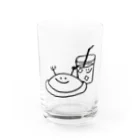 オムライス星人と仲間たちのオムライス星人とジュースちゃん Water Glass :front