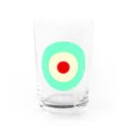 CORONET70のサークルa・ペパーミント・クリーム・赤 Water Glass :front