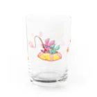 ゆるオムのこみろんらびっと×ゆるオム　コラボグラス Water Glass :front