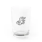 chocochachaのワニ（黒） Water Glass :front