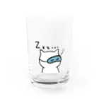 Sakichiさんのアトリエの顔が寄ってるねこ Water Glass :front