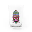 CREAMY YODAのソフトクリームピンクネコ Water Glass :front