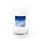 CrystalRoseの飛行機と雲の上 Water Glass :front