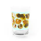 Lichtmuhleのサマーカットモルとスキニーモルとひまわり Water Glass :front