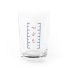 Achiとハトとみんなの店の浮き沈みするぶんぐちゃん Water Glass :front