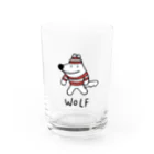 ウルフくんのボーダーウルフくん Water Glass :front