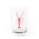 穂純の頭をかくえび Water Glass :front