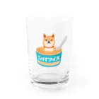 しばじるしデザインの柴クリーム100%のシバアイス Water Glass :front