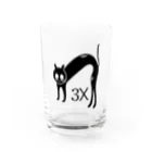 stereovisionの3匹の猫（Cat Times 3x） Water Glass :front