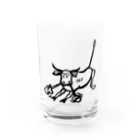 stereovisionの荒ぶる雄牛（Snorting Bull） Water Glass :front