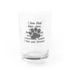 onehappinessのI LOVE DOG 肉球 Water Glass :front