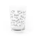 きょうは、なにをきようか。のねこですから。総柄 Water Glass :front