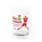 キッズモード某のwe love Softball Victory Water Glass :front