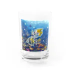 ロドリィ工房のトゲチョウチョウウオ＆ツノダシ Water Glass :front