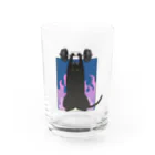 poco屋のKURONEKO POWER Water Glass :front