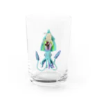 水島ひねのイカの解剖標本 Water Glass :front