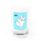 手から金塊のすけすけねこグラス Water Glass :front