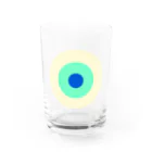 CORONET70のサークルa・クリーム・ペパーミント・青 Water Glass :front