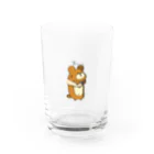 オオカミ好きのショップのお届けされるクマ🐻 Water Glass :front